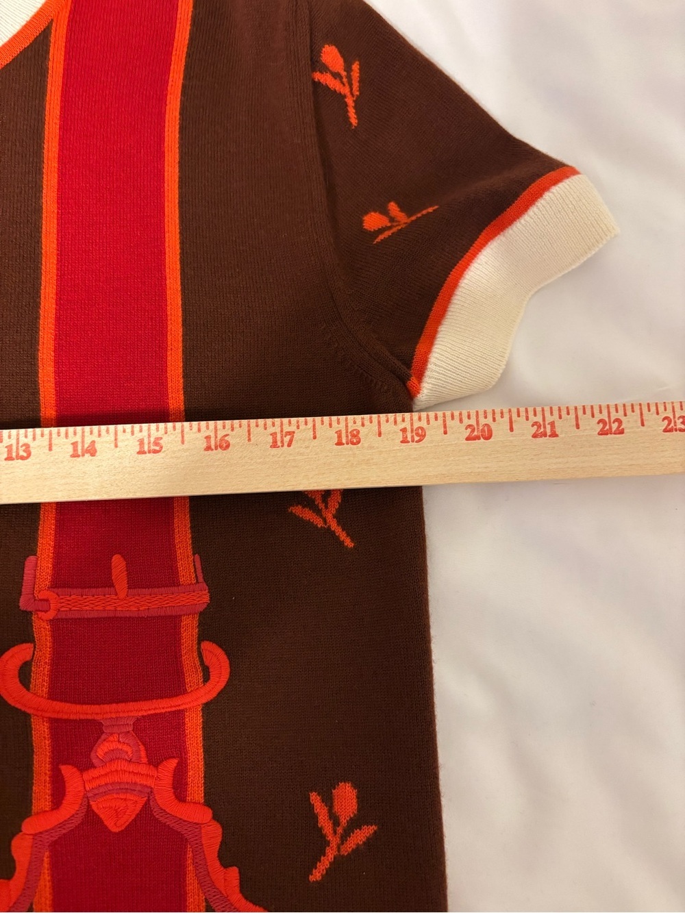 Hermès Paris Etriers Wool Cashmere Knit Top 42 Brown Orange Horse Bit Sweater - Picture 5 of 10